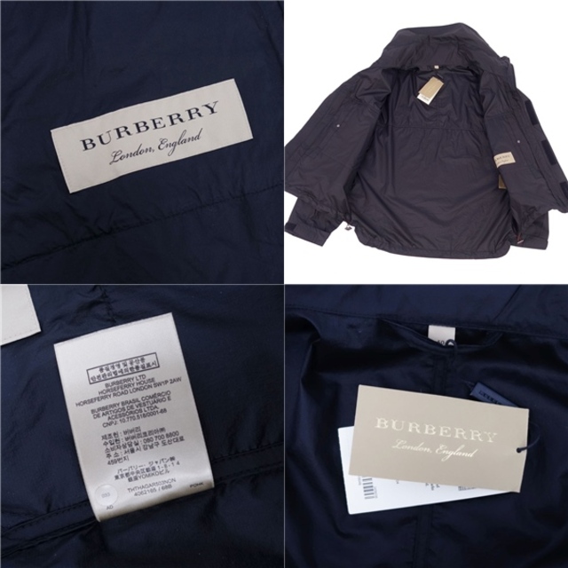 BURBERRY(バーバリー)の未使用 バーバリー BURBERRY ジャケット ブルゾン フード付き ジップアップ ナイロン アウター メンズ 50(M相当) ブラック メンズのジャケット/アウター(その他)の商品写真