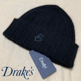 ドレイクス(DRAKES)の【新品】Drake's／ドレイクス／ニットキャップ／ブラック(キャップ)