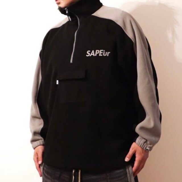 SAPEur フリース ハーフジップジャケット xl サプール 割引卸し売り