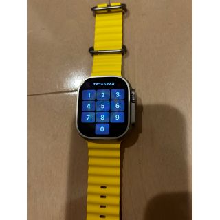 アップルウォッチ(Apple Watch)のApple Watch Ultra イエローオーシャンバンド ガラスコーティング(その他)