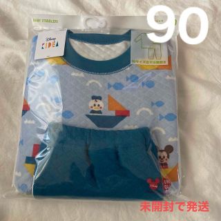 ユニクロ(UNIQLO)の【新品未開封】ユニクロ ディズニー キルトパジャマ 90 ブルー(パジャマ)