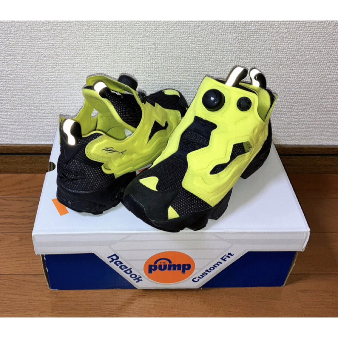 スニーカー良品 REEBOK INSTA PUMP FURY OG 24cm 蛍光イエロー