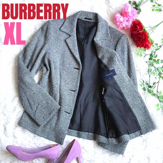 BURBERRY(バーバリー)の【大きいサイズ】BURBERRY バーバリー テーラードジャケット ウール レディースのジャケット/アウター(テーラードジャケット)の商品写真