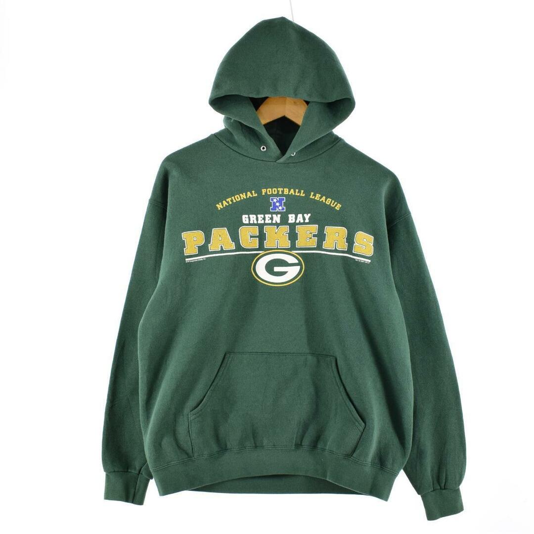 NFL GREEN BAY PACKERS グリーンベイパッカーズ プリント スウェットプルオーバーパーカー メンズM /eaa290673