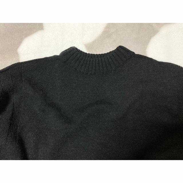 UNIQLO(ユニクロ)のUNIQLO U ミドルゲージモックネックセーター長袖ニット 黒 ユニクロユー メンズのトップス(ニット/セーター)の商品写真