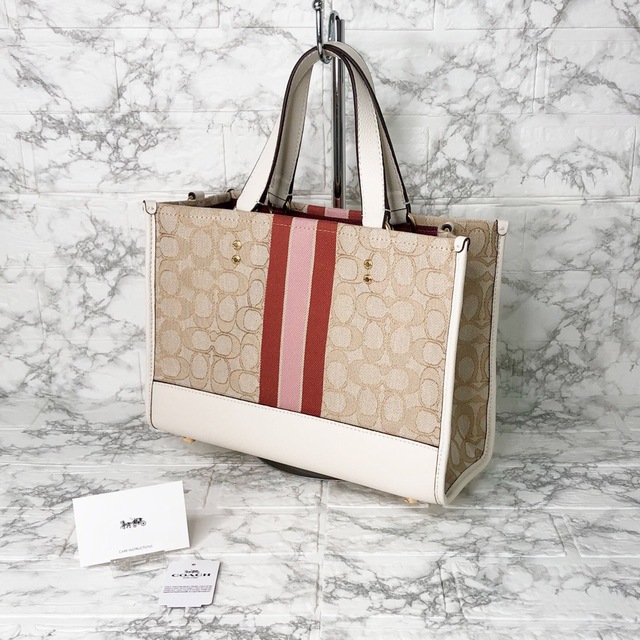 セール COACH トート ハンドバッグ ショルダーバッグ ジャガード