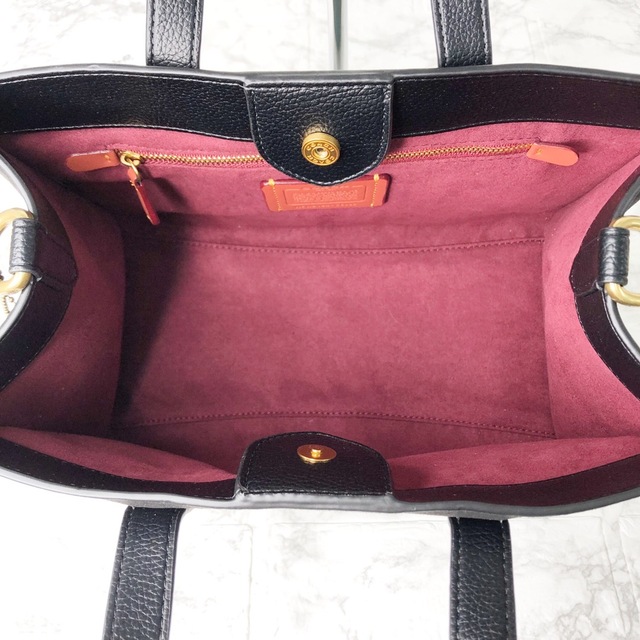 【新品】COACH トート ハンドバッグ ショルダーバッグ モスグリーン ロゴ大