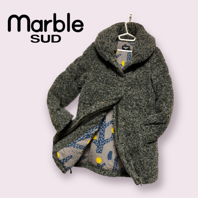 Marble SUD  ブークレ ボリュームネックダウンコート