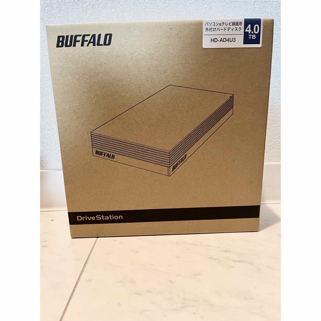 BUFFALO 外付けハードディスク 4TB テレビ録画/PC/PS4対応 静音