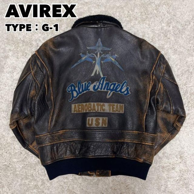 80s AVIREX アヴィレックス G-1 レザーフライトジャケット M 大人気