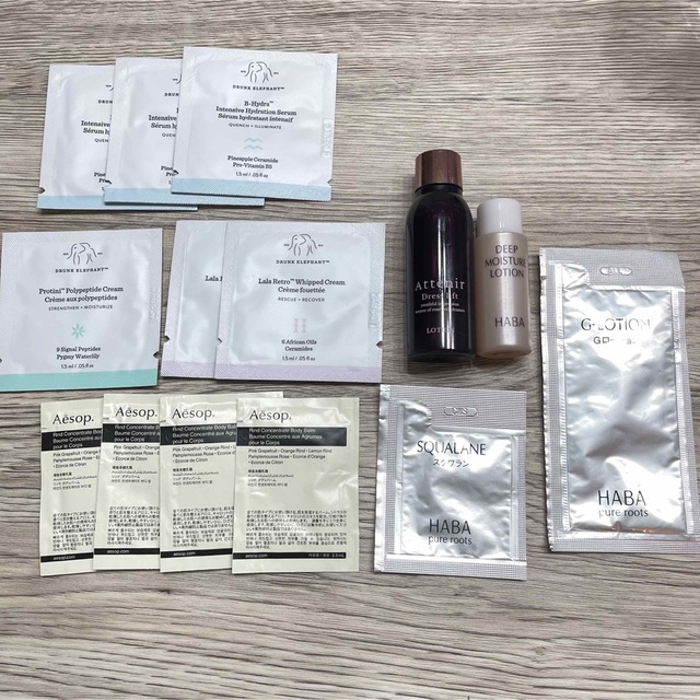 Attenir(アテニア)の人気サンプル詰合せ(ドランクエレファント/Aesop/Attenir/HABA) コスメ/美容のキット/セット(サンプル/トライアルキット)の商品写真