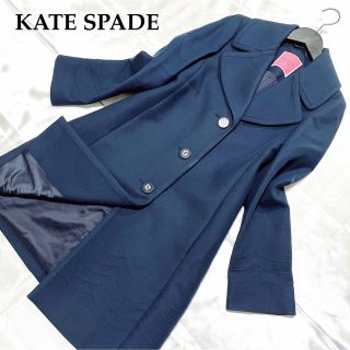 Kate Spade ケイトスペード スカラップツイルコート ロングコート