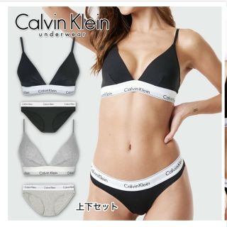 カルバンクライン(Calvin Klein)の新品！[カルバンクライン]ck レディース コットン L 並行輸入品(ブラ&ショーツセット)