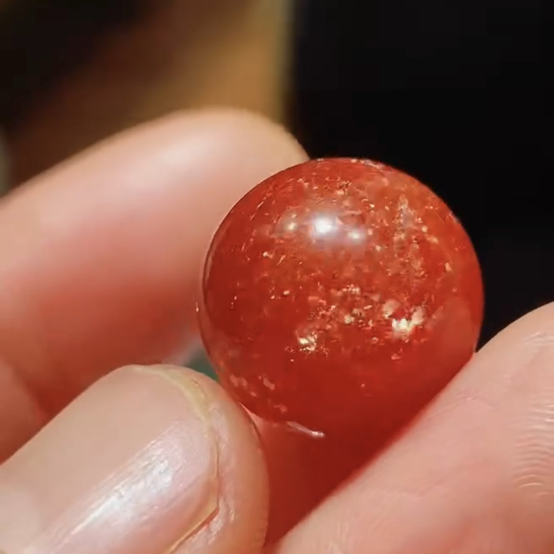 天然】サンストーン 丸玉 16.5mm-