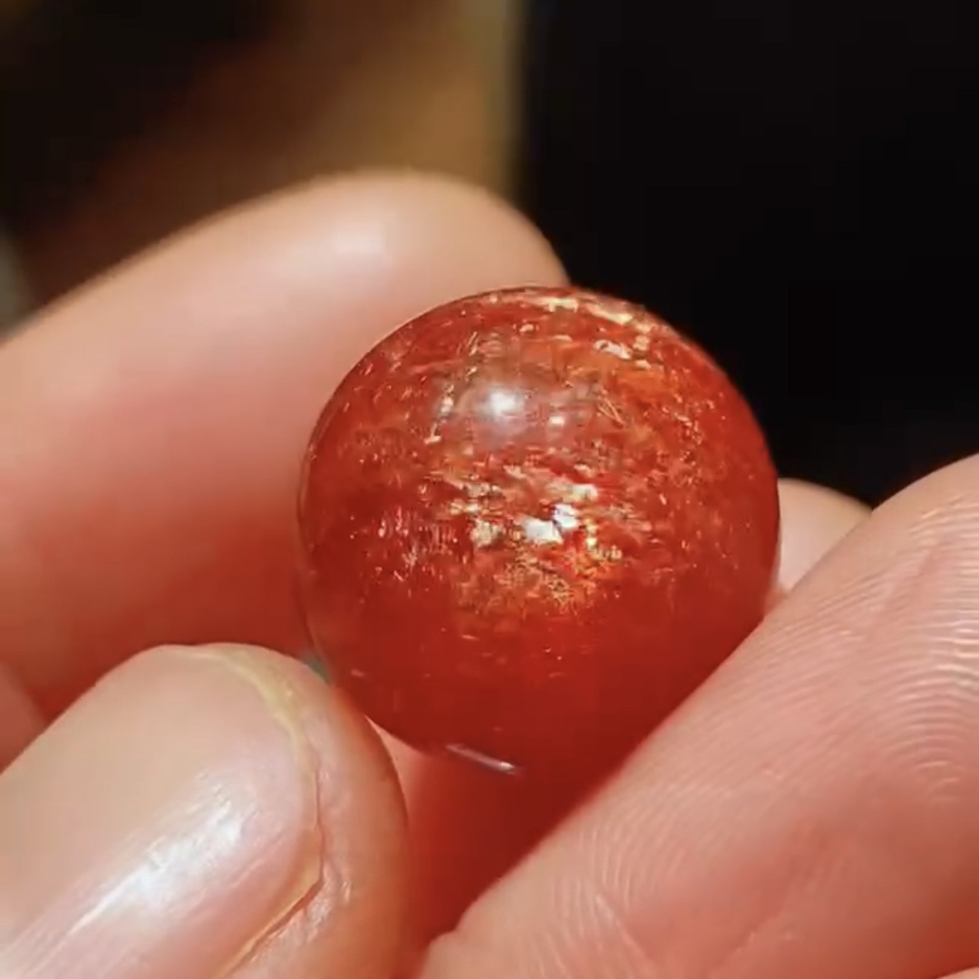 フラワーオブライフ 【天然】サンストーン 丸玉 16.5mm - 通販