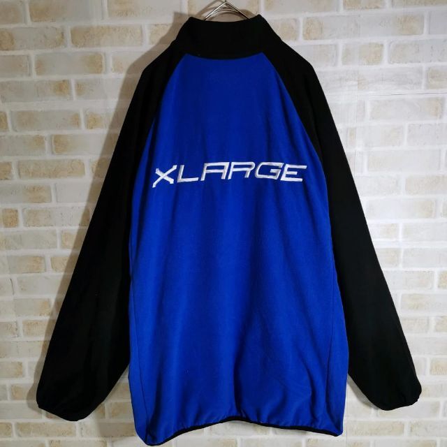 XLARGE(エクストララージ)のXLARGE フリース ジャケット ハーフジップ バイカラー 古着 メンズのジャケット/アウター(ブルゾン)の商品写真