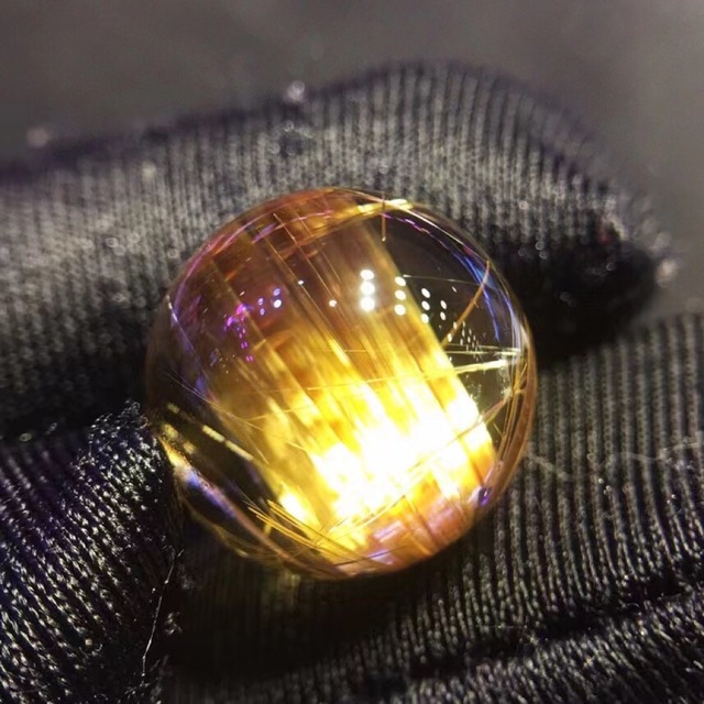 【天然】タイチンクオーツ 丸玉 13.4mm 2