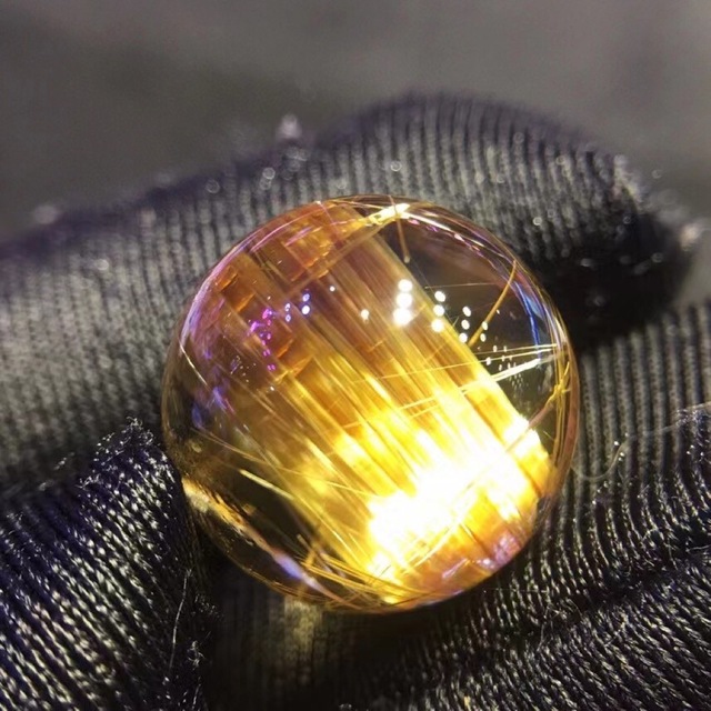 【天然】タイチンクオーツ 丸玉 13.4mm 1