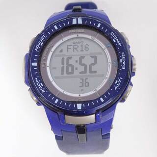 カシオ(CASIO)のカシオ プロトレック PROTREK ソーラー電波時計 腕時計 ブルー PRW-3000-2B メンズ 方位計 高度計 温度計 搭載(その他)