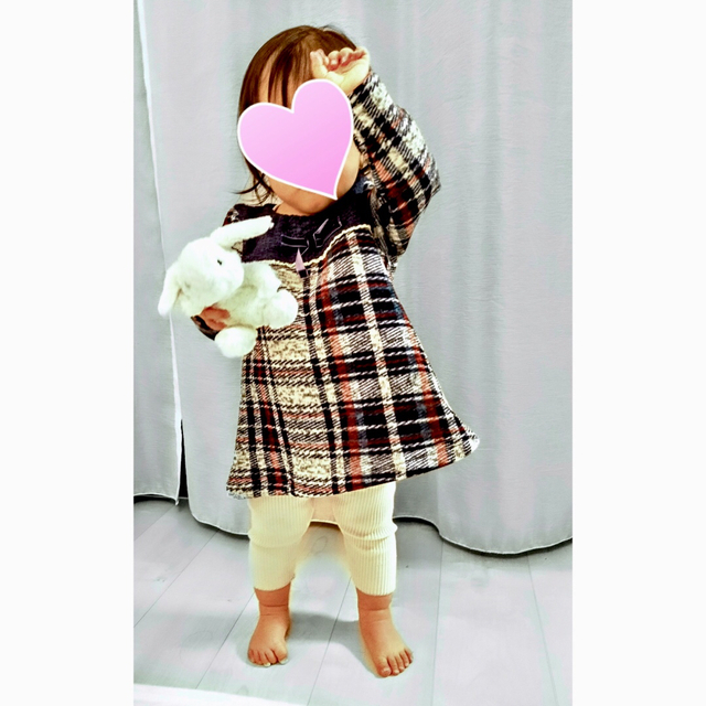 conoco裏起毛あったかワンピース☆サイズ80☆美品 キッズ/ベビー/マタニティのベビー服(~85cm)(ワンピース)の商品写真