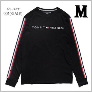 トミーヒルフィガー(TOMMY HILFIGER)のNASH LS TEE　ロングスリーブTシャツ　ブラック　Mサイズ(Tシャツ/カットソー(七分/長袖))