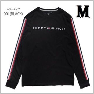 トミーヒルフィガー(TOMMY HILFIGER)のNASH LS TEE　ロングスリーブTシャツ　ブラック　Mサイズ(Tシャツ/カットソー(七分/長袖))