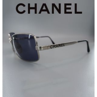 シャネル(CHANEL)のCHANEL シャネル ロゴテンプル　07800  サングラス ネイビーシルバー(サングラス/メガネ)