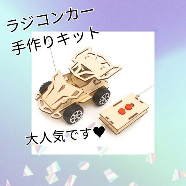 【即日発送】ラジコンカー キット  知育玩具 手作り玩具 エンタメ/ホビーのおもちゃ/ぬいぐるみ(トイラジコン)の商品写真