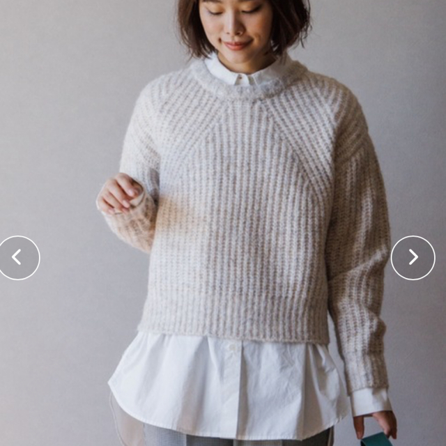 【ふわふわニット/洗える】メランジクルーネックニット 新品未使用 | フリマアプリ ラクマ