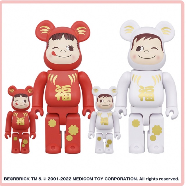 公式の 不二家 - BE＠RBRICK 達磨 ペコちゃん & ポコちゃん 100% & 400