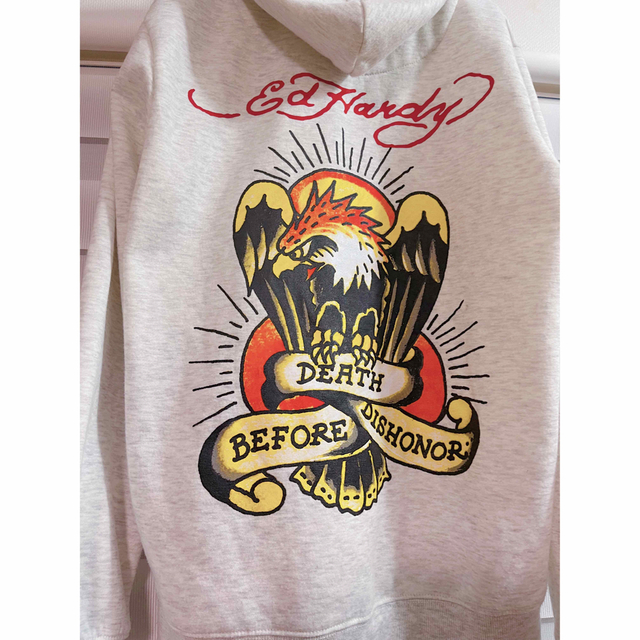 Ed Hardy(エドハーディー)の【美品】ED Hardy バックプリント　イーグル　プルオーバー メンズのトップス(パーカー)の商品写真