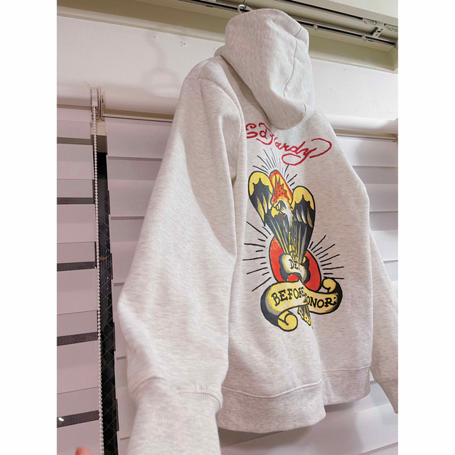 Ed Hardy(エドハーディー)の【美品】ED Hardy バックプリント　イーグル　プルオーバー メンズのトップス(パーカー)の商品写真