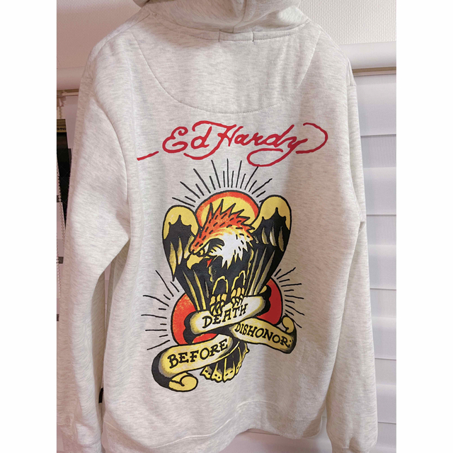 Ed Hardy(エドハーディー)の【美品】ED Hardy バックプリント　イーグル　プルオーバー メンズのトップス(パーカー)の商品写真