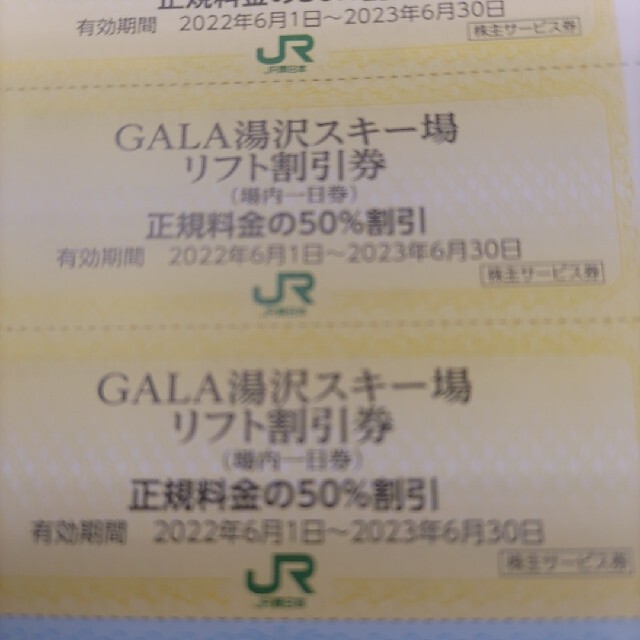 JR(ジェイアール)のＪＲ東日本優待券のガーラ湯沢スキー場20名様1200円 チケットの施設利用券(スキー場)の商品写真