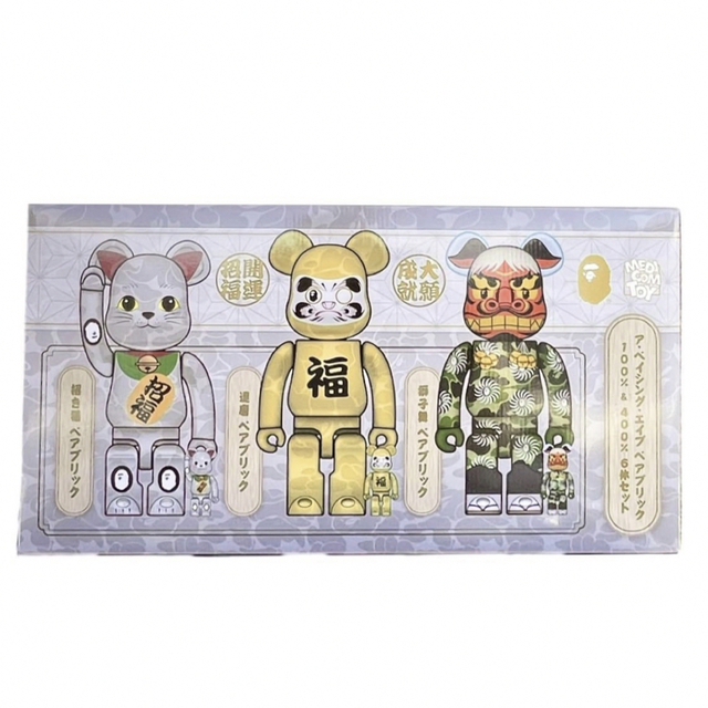 BE@RBRICK BAPE(R)招き猫 銀メッキ 達磨 金メッキ 獅子舞 ストア