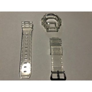 G-SHOCK カスタム DW-6900用ベゼル&ベルト 透明スケルトン　工具付(その他)