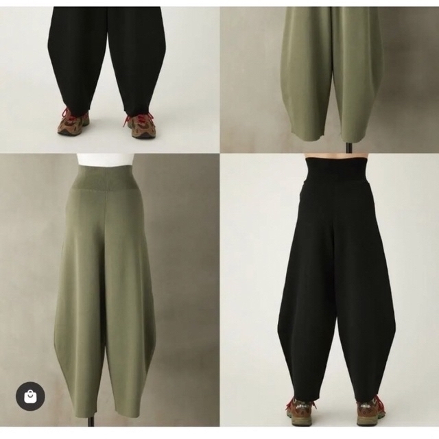 ナゴンスタンス コクーンワイドパンツ カーキ nagonstans