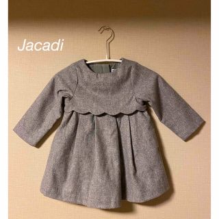 ジャカディ(Jacadi)の【Jacadi】ワンピース　冬　18m  1歳　グレー　キッズ(ワンピース)