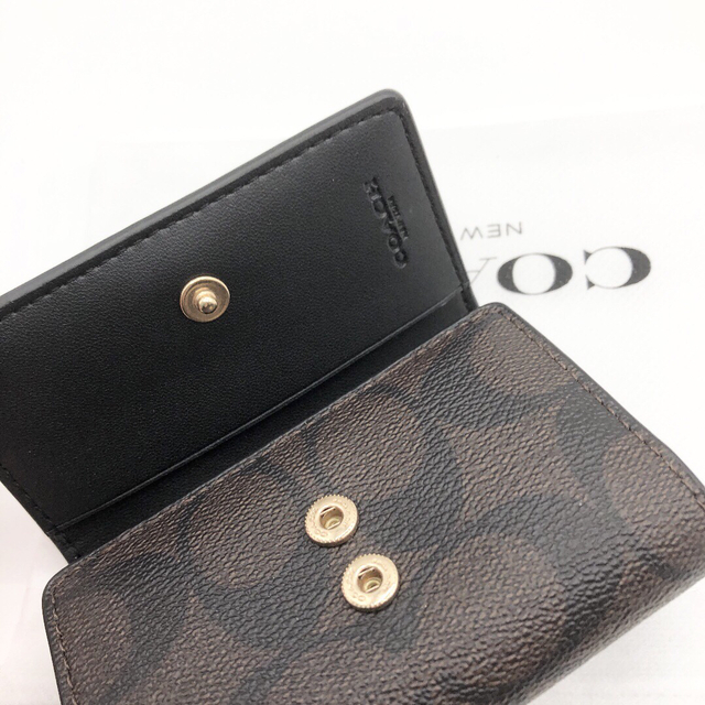 【COACH☆新品】大人気!男女兼用!ファイブ リング キー ケース!ブラウン!