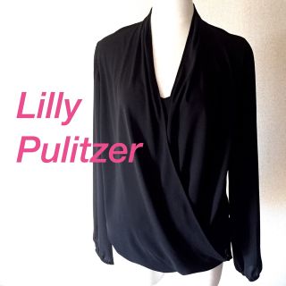 Lilly Pulitzer カシュクールブラウス ブラック(シャツ/ブラウス(長袖/七分))