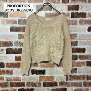 プロポーションボディドレッシング(PROPORTION BODY DRESSING)の【PROPORTION BODY DRESSING】ファー切替ラグランニット(ニット/セーター)