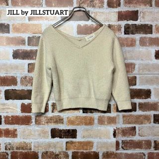 ジルバイジルスチュアート(JILL by JILLSTUART)の【JILL by JILLSTUART】袖パールVネックショートニット(ニット/セーター)