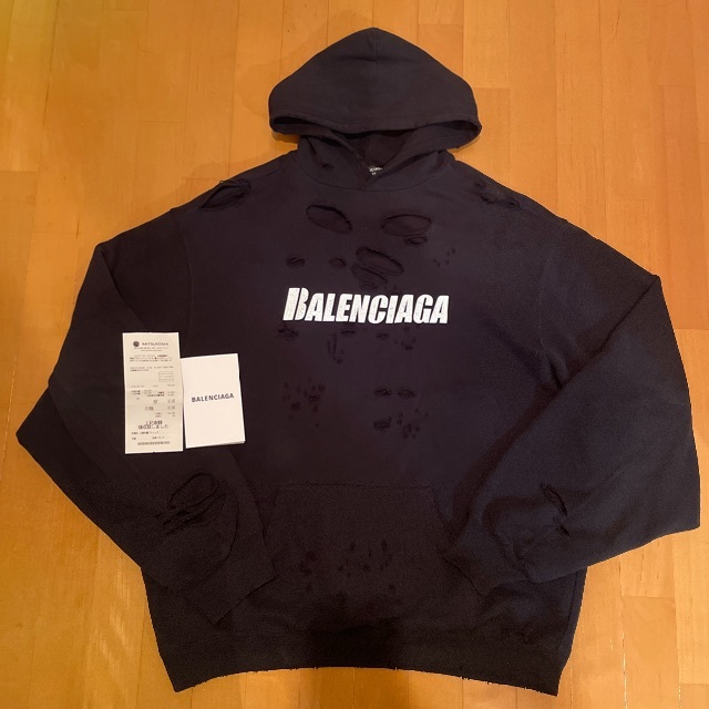 Balenciaga destroyed hoodie size:S