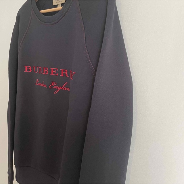 〈新品〉Burberry 裏起毛 ロゴ スウェット ネイビー メンズSサイズ