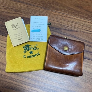 イルビゾンテ(IL BISONTE)のイルビゾンテ✩二つ折り　財布　がま口　レザー　ヌメ　刻印(財布)
