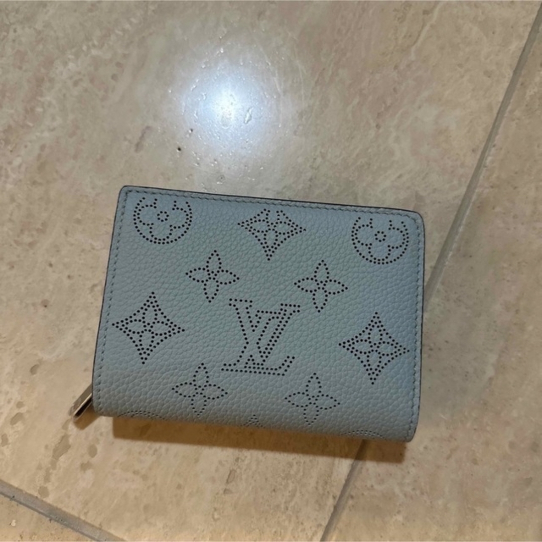 LV ルイ・ヴィトン ポルトフォイユ・クレア マヒナ ブルー 二つ折り財布-