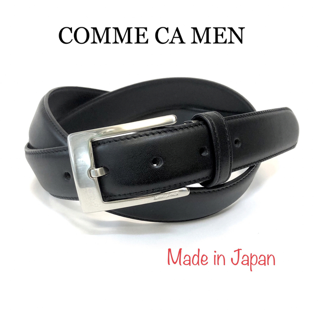 COMME CA MEN(コムサメン)のCOMME CA MEN(コムサ・メン) レザーベルト ブラック メンズのファッション小物(ベルト)の商品写真