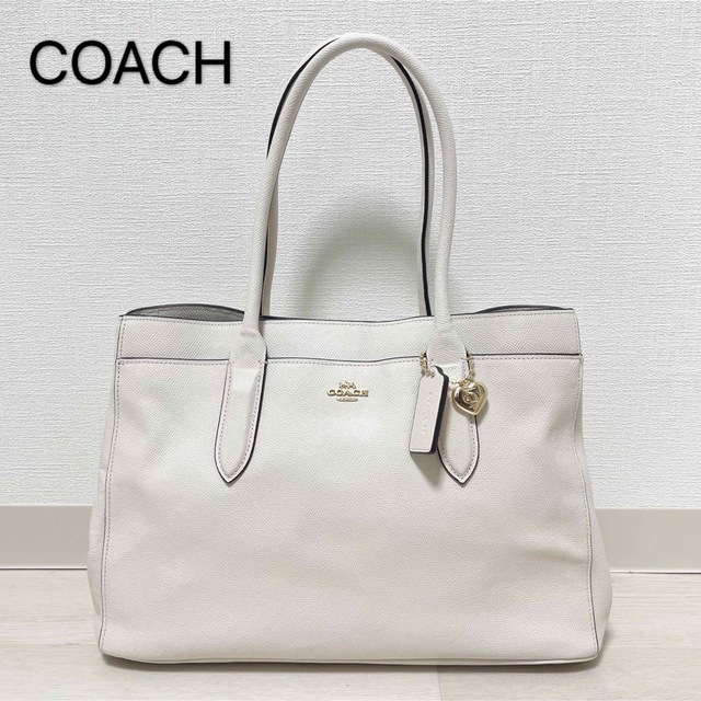 美品☆COACHコーチ白 鞄-