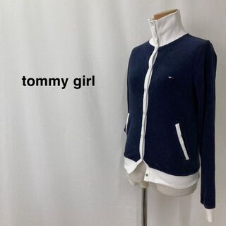 トミーガール(tommy girl)のtommy girl トミーガール パイル襟つきバイカラーカーディガン(カーディガン)
