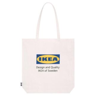 イケア(IKEA)の【新品！】IKEA エフテルトレーダ エコバッグ ホワイト(トートバッグ)